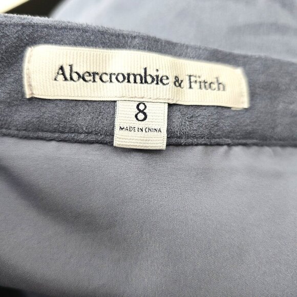 Vintage Abercrombie & Fitch Y2K 90s Periwinkle Blue Corduroy MIni A Line Skirt - Picture 5 of 6